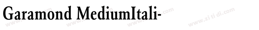 Garamond MediumItali字体转换 Garamond MediumItali字体转换